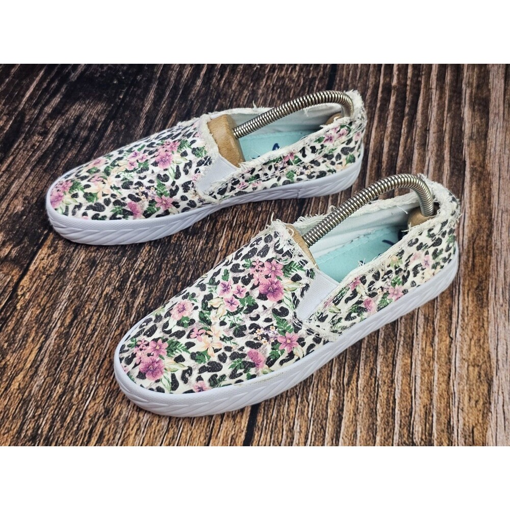 Blu D'or Floral Textile Tennis Shoe Sneakers Casual Beach Multicolor Womens 7